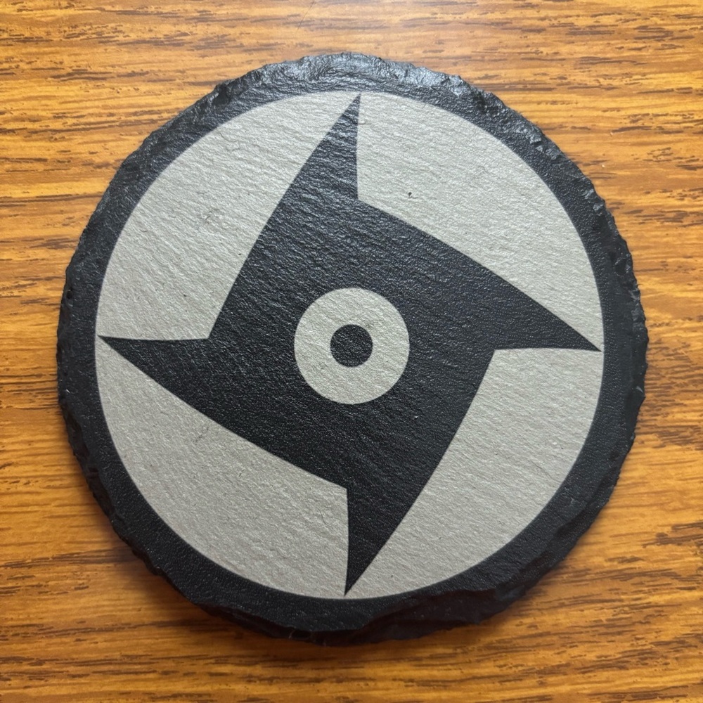 Naruto Shisui Mangekyou Sharingan Laser Engraved Slate Coaster